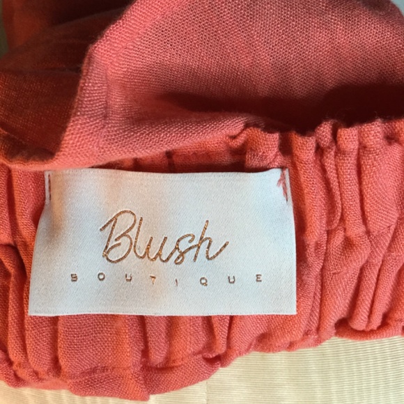 Blush Coral Peplum Crop Cami - Picture 3 of 3